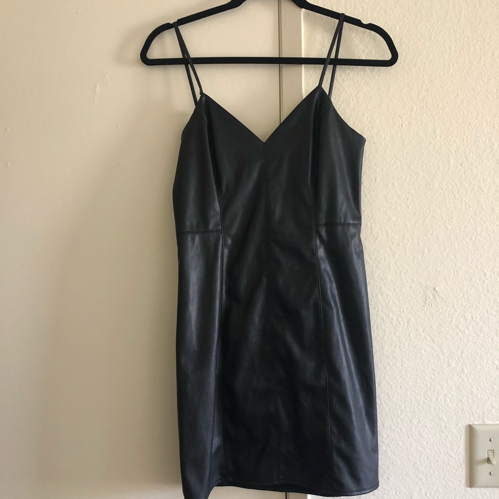 Faux leather mini